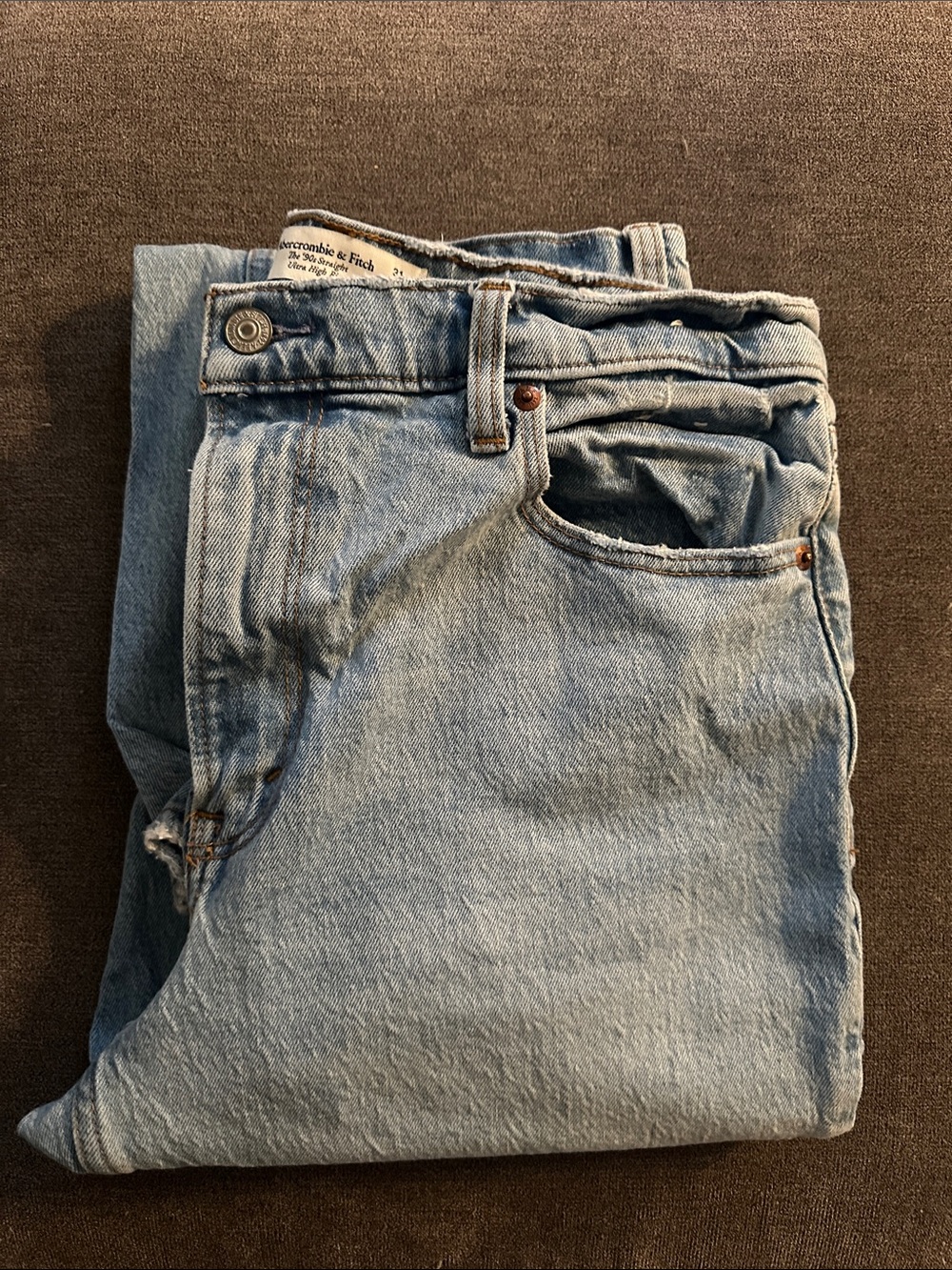 Women's Abercrombie & Fitch Ultra High Rise 90s Straight Jean - Short